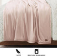 Load image into Gallery viewer, Bliss Throw Blanket Plush Soft Fleece Fluffy Blankets for Bed or Couch Oversized Warm Reversible Machine Washable Medium Weight Home Decor Giftable Throw, 50-Inch X 70-Inch, Quartz Pink