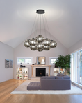 Load image into Gallery viewer, Black Modern Bubble Chandelier