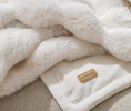 Load image into Gallery viewer, Faux Fur Bubble Throw Ivory