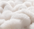 Load image into Gallery viewer, Faux Fur Bubble Throw Ivory