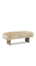 Load image into Gallery viewer, Leda 49" Sheepskin Bench