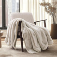 Load image into Gallery viewer, Faux Fur Throw in Room on Chair Over Its Arm Rest