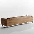Load image into Gallery viewer, Leather 2-Cushion Sofa Back View With White Background