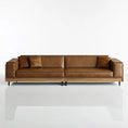 Load image into Gallery viewer, Leather 2-Cushion Sofa Front View With White Background
