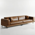 Load image into Gallery viewer, Leather 2-Cushion Sofa Angled View With White Background
