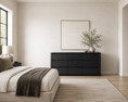 Load image into Gallery viewer, Maura Dresser in bedroom with a faux plant and bed