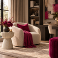 Load image into Gallery viewer, accent table with vase next to accent chair