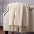 Load image into Gallery viewer, Silk Throw Blanket Ivory