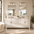 Load image into Gallery viewer, bathroom with beveled wall mirrors and a tub