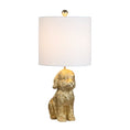 Load image into Gallery viewer, cavadoodle lamp dog Resin Table Lamp with Linen Shade