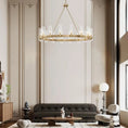 Load image into Gallery viewer, Dhmendar Wagon Wheel Chandelier
