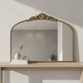 Load image into Gallery viewer, framed mirror in room on console table with books