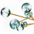 Load image into Gallery viewer, glass globe chandelier close-up with white background