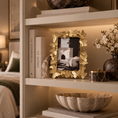 Load image into Gallery viewer, gold picture frame on shelf next to books