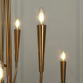 Load image into Gallery viewer, modern gold chandelier close-up of bulbs