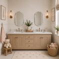 Load image into Gallery viewer, oval mirrors in bathroom for kids