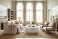 Load image into Gallery viewer, pink throw blanket on sofa with corgi in a living room with high ceilings and a marble coffee table