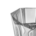 Load image into Gallery viewer, Shannon Crystal Vase with geometric facets and polished edges on a white background
