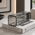 Load image into Gallery viewer, Smoked Crystal Vase on its side on a book which is on a coffee table beside a bowl