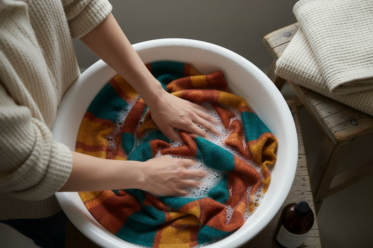 how to wash wool blanket