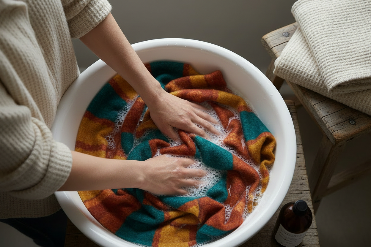 how to wash wool blanket