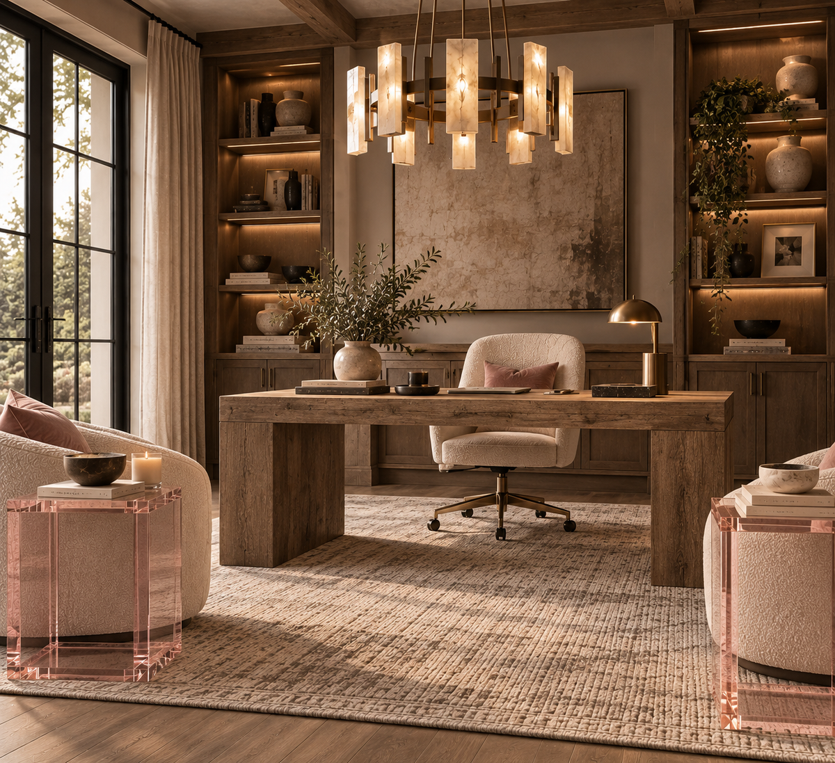 ENHANCED RUSTIC AT-HOME OFFICE