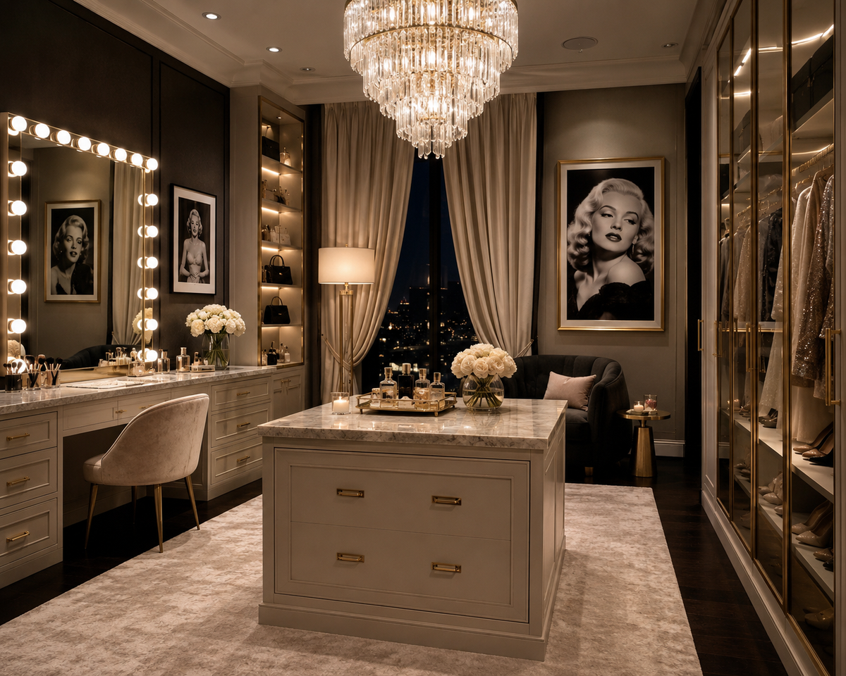 glam makeup room