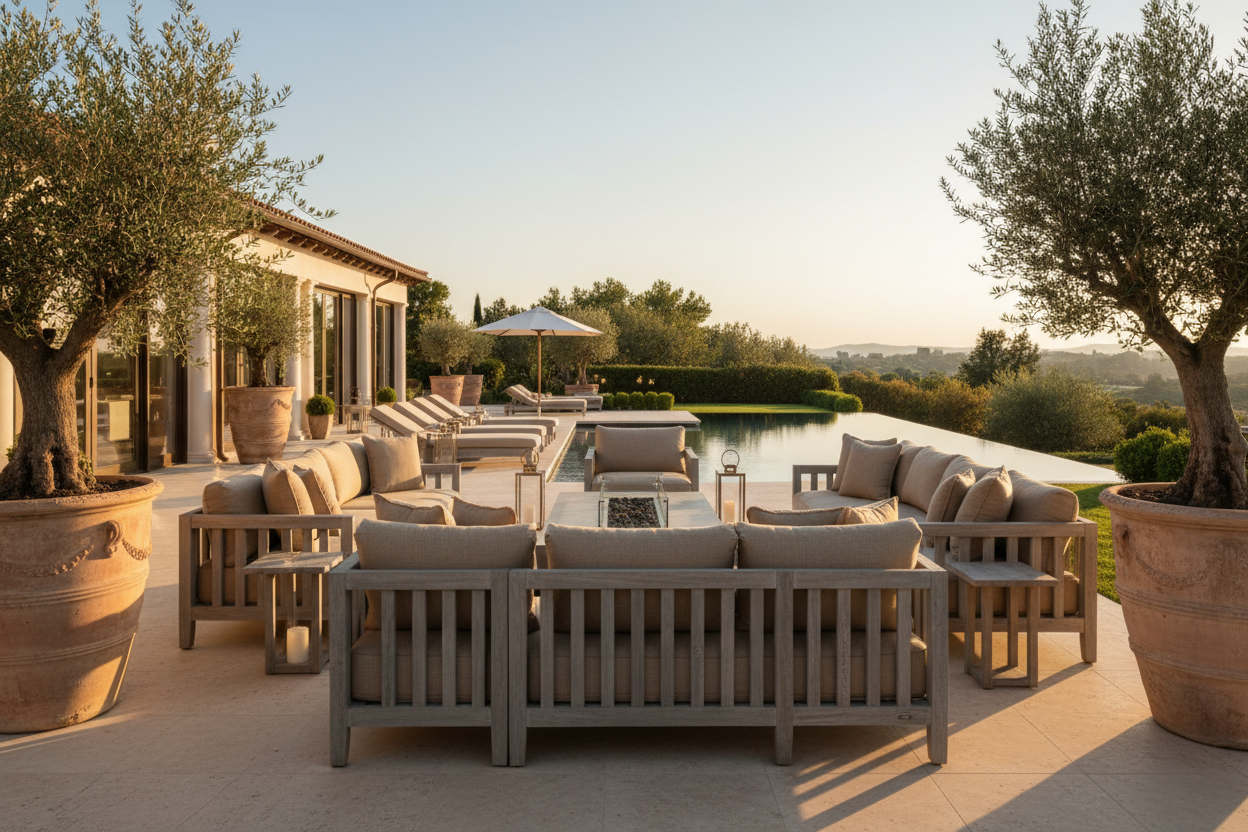 OUTDOOR SPACE WITH TABLE AND CHAIRS