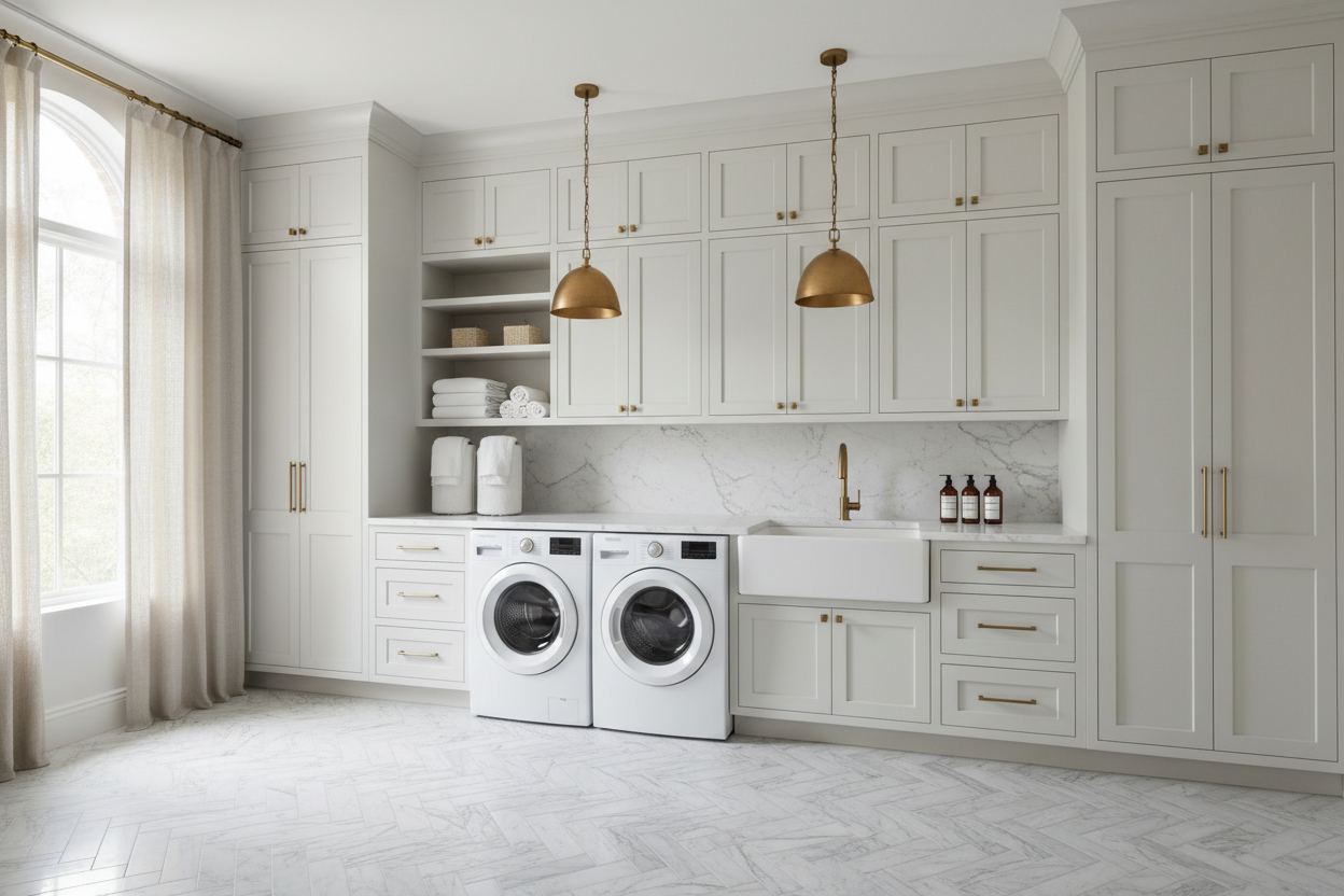 LARGE ALL WHITE LAUNDRY ROOM