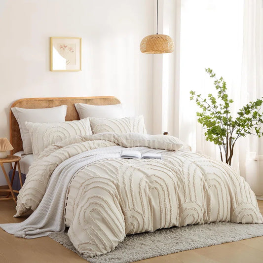 Geometric Duvet Cover Set Boho Shabby Chic