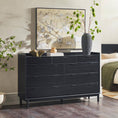 Load image into Gallery viewer, Mid-Century Wood Black Dresser
