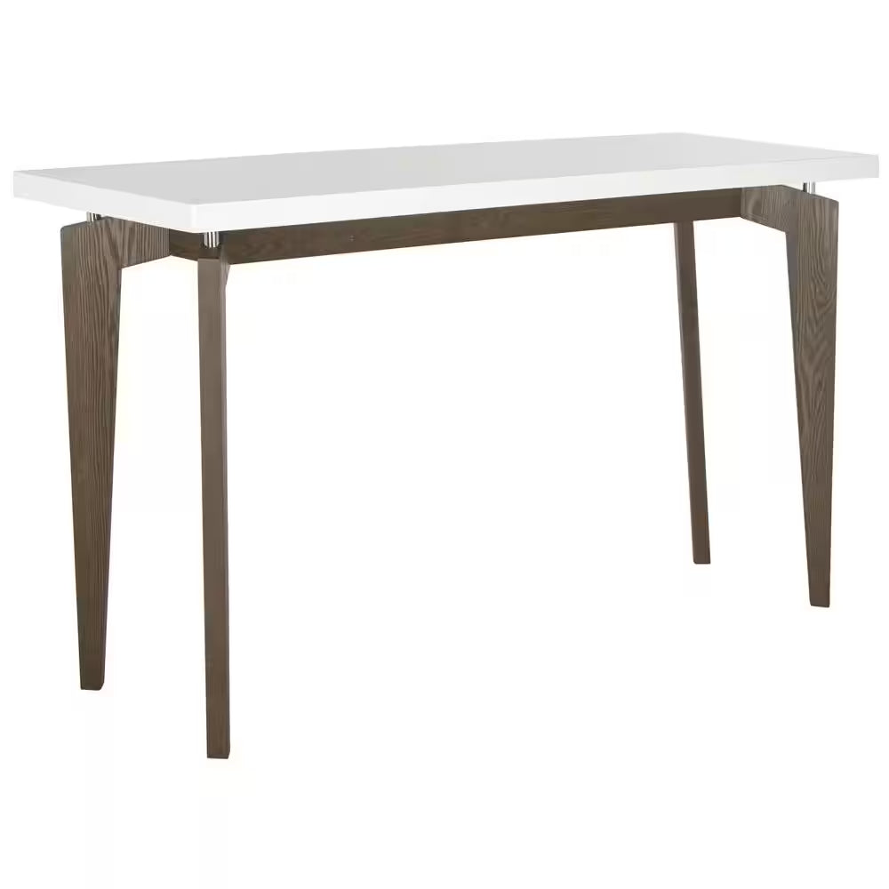 Josef White/Brown Wood Console Table 49"