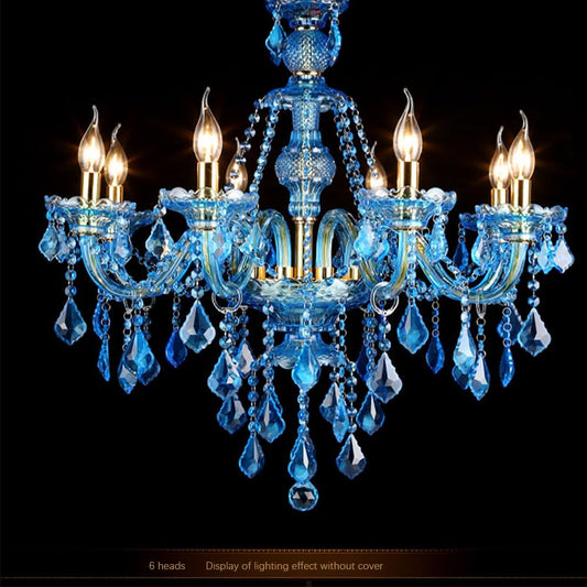 Blue Crystal Pendent Chandelier