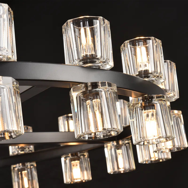 Round Crystal Cup Style Chandelier