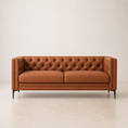 Load image into Gallery viewer, 2 piece sofa in leather with a studio background
