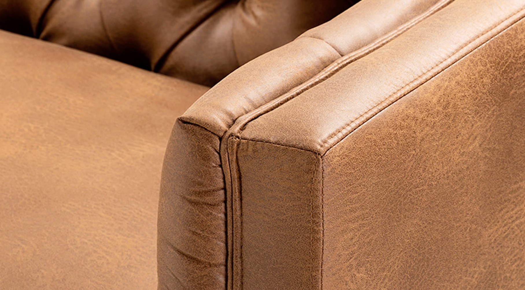 2 piece sofa up close corner view