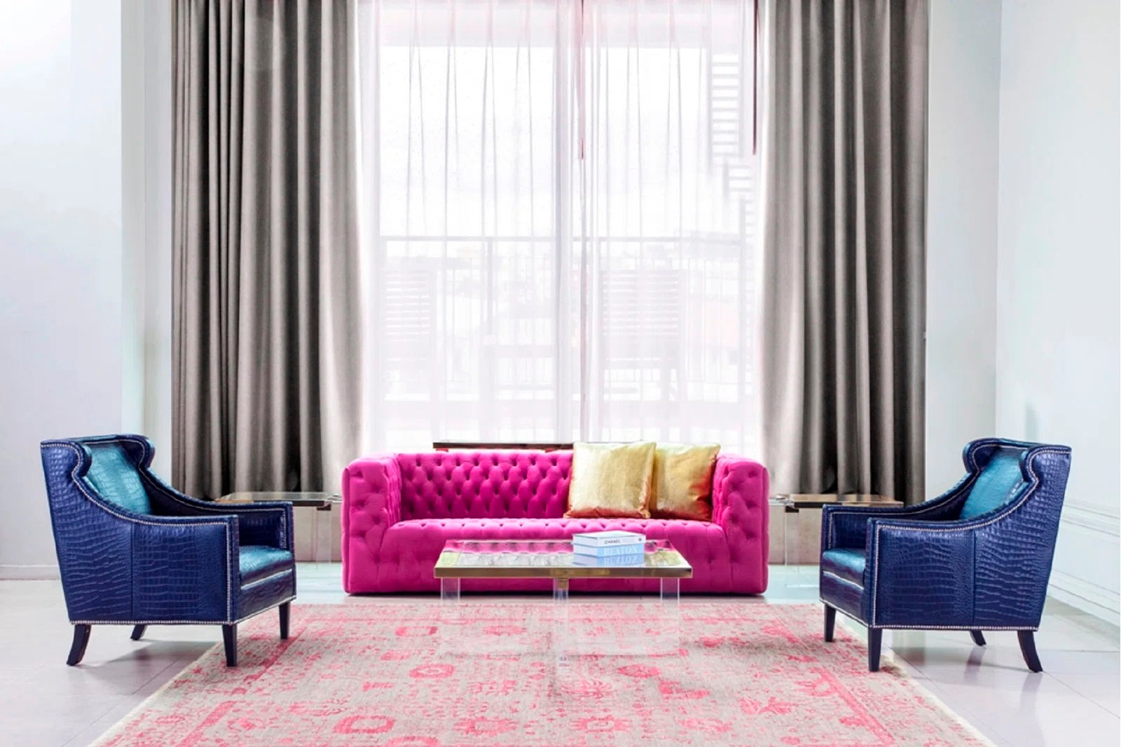 HOT PINK VELVET DREAM SOFA