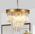 Load image into Gallery viewer, Gold Crystal Chandeliers 16”
