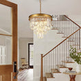 Load image into Gallery viewer, Gold Crystal Chandeliers 16”
