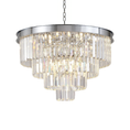 Load image into Gallery viewer, Chrome Crystal Chandelier 24”
