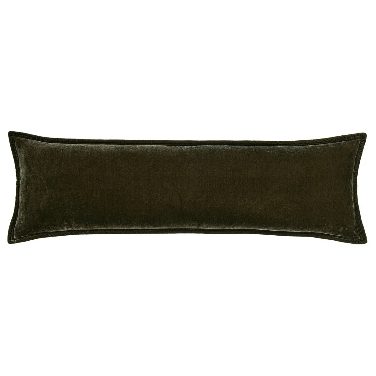 Stella Solid Fern Green Lumbar Pillow