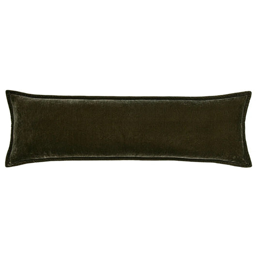 Stella Solid Fern Green Lumbar Pillow