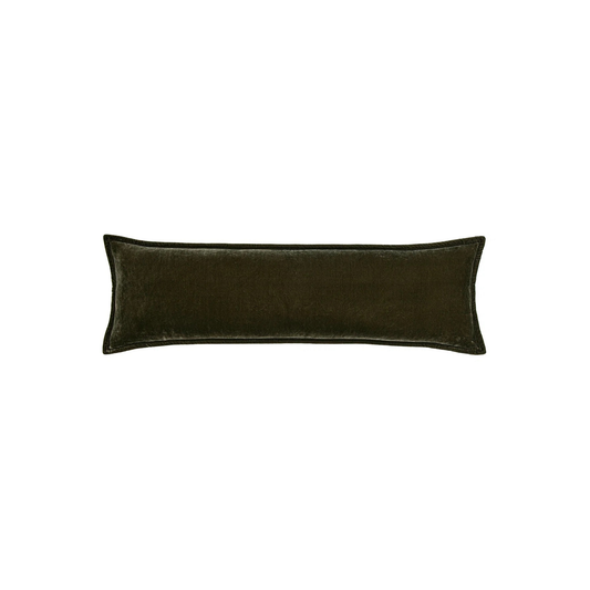 Stella Solid Fern Green Lumbar Pillow