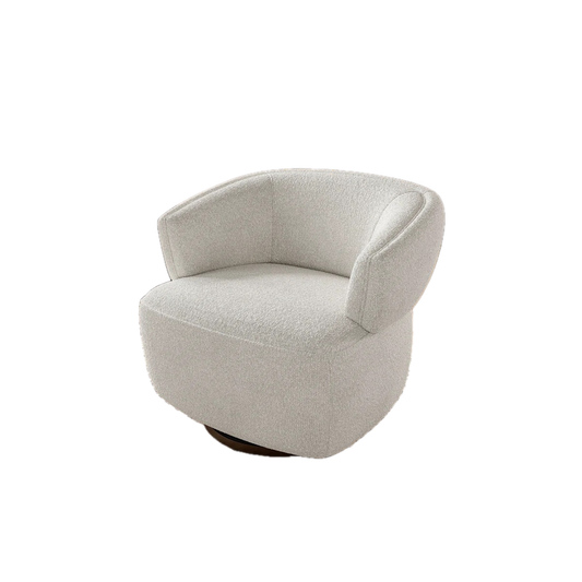 Carnley Upholstered Swivel Barrel Chair