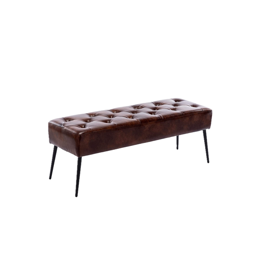 Button-Tufted Ottoman Bench