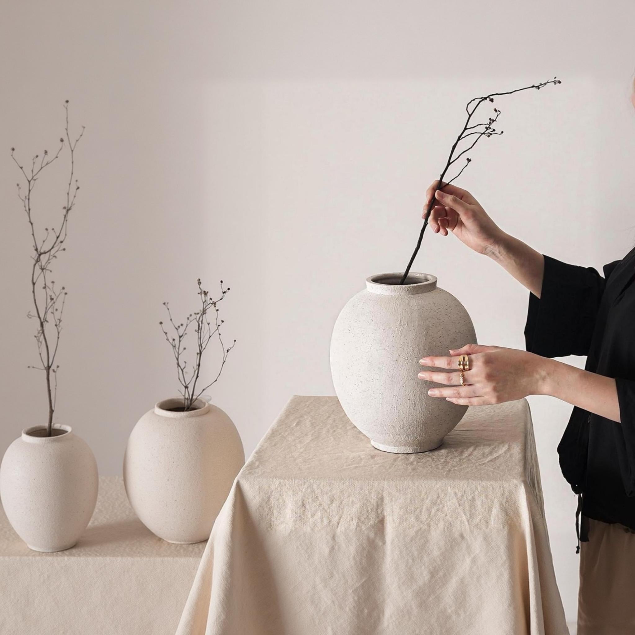 Large White Ceramic Vase