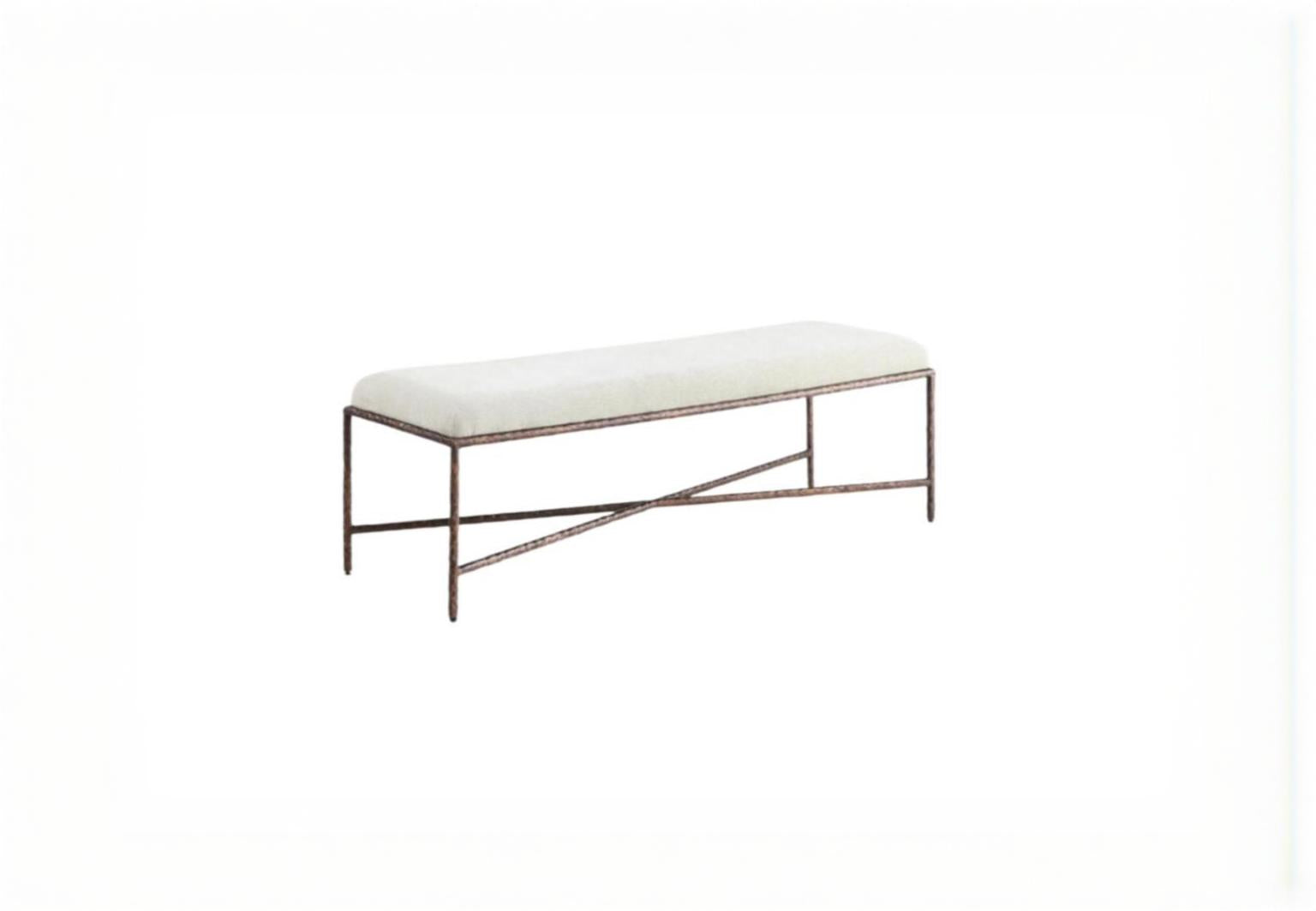Iyania Chenille Fabric Bench
