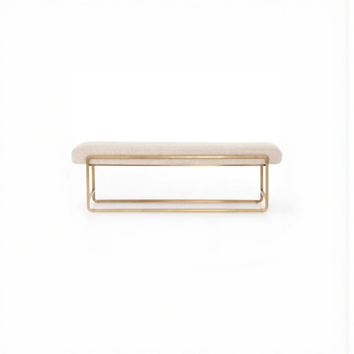 Yuliyana Cotton Blend Upholstered Bench