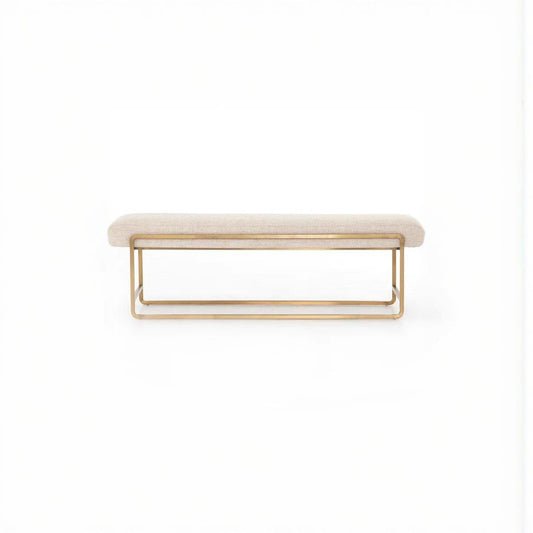 Yuliyana Cotton Blend Upholstered Bench