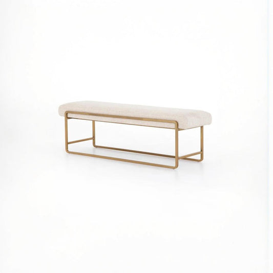 Yuliyana Cotton Blend Upholstered Bench